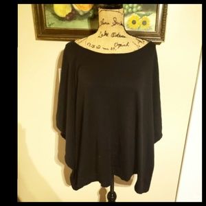 Lane Bryant black poncho